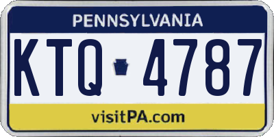 PA license plate KTQ4787