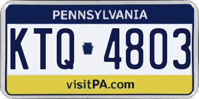 PA license plate KTQ4803