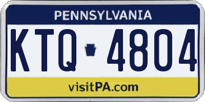PA license plate KTQ4804