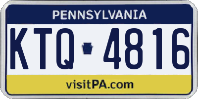 PA license plate KTQ4816