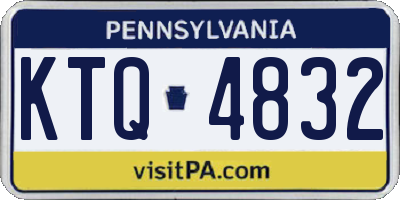 PA license plate KTQ4832