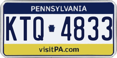 PA license plate KTQ4833