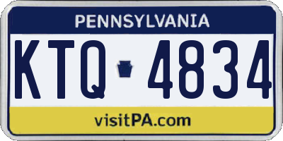 PA license plate KTQ4834