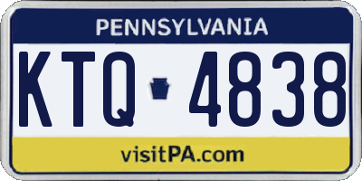 PA license plate KTQ4838