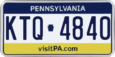 PA license plate KTQ4840