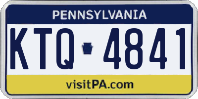 PA license plate KTQ4841
