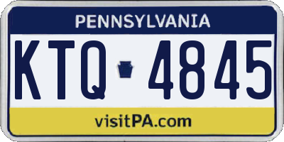 PA license plate KTQ4845