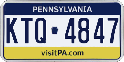 PA license plate KTQ4847