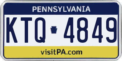 PA license plate KTQ4849