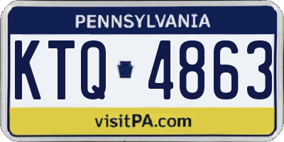 PA license plate KTQ4863