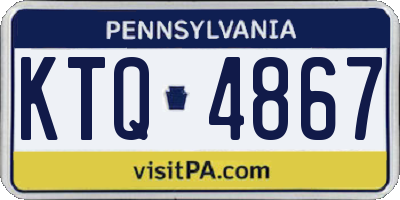 PA license plate KTQ4867