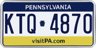 PA license plate KTQ4870