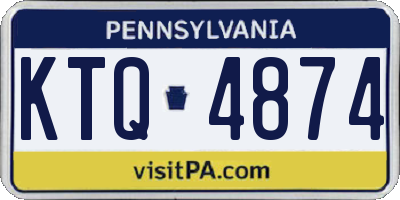 PA license plate KTQ4874