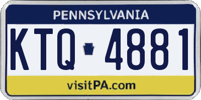 PA license plate KTQ4881