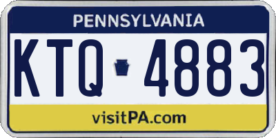 PA license plate KTQ4883