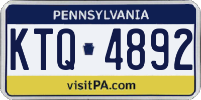 PA license plate KTQ4892
