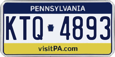 PA license plate KTQ4893