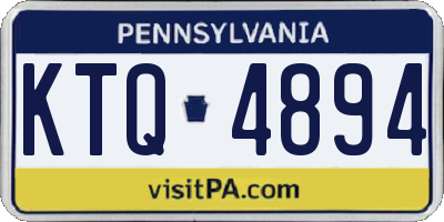 PA license plate KTQ4894