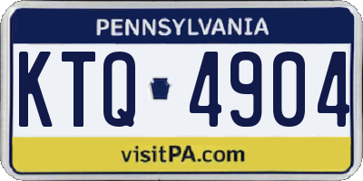 PA license plate KTQ4904