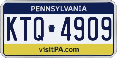 PA license plate KTQ4909