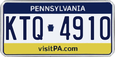 PA license plate KTQ4910