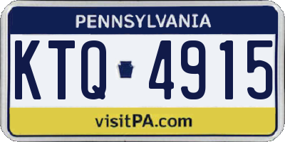 PA license plate KTQ4915