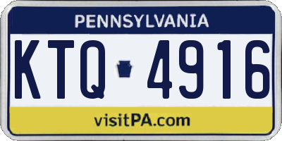 PA license plate KTQ4916