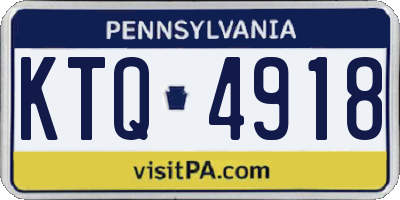 PA license plate KTQ4918
