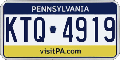 PA license plate KTQ4919