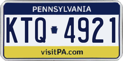 PA license plate KTQ4921