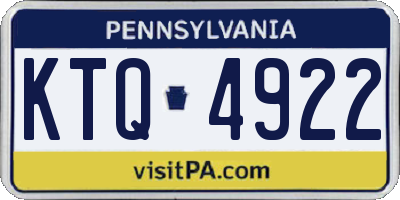 PA license plate KTQ4922