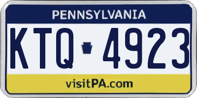 PA license plate KTQ4923
