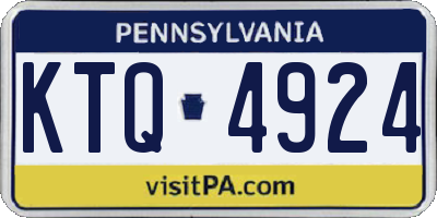 PA license plate KTQ4924
