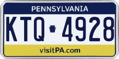 PA license plate KTQ4928