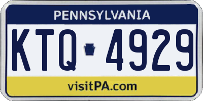 PA license plate KTQ4929