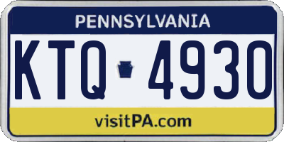 PA license plate KTQ4930