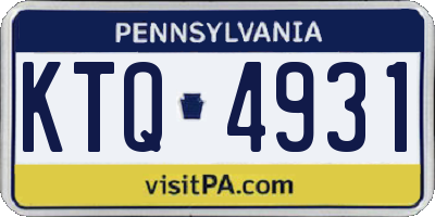 PA license plate KTQ4931