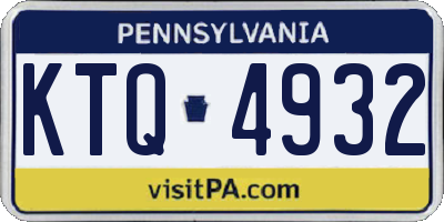 PA license plate KTQ4932