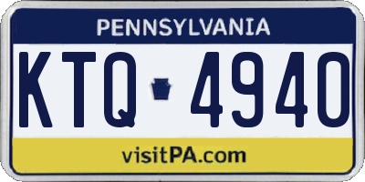 PA license plate KTQ4940