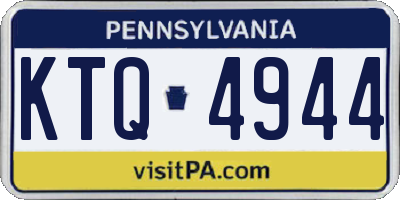 PA license plate KTQ4944