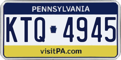 PA license plate KTQ4945