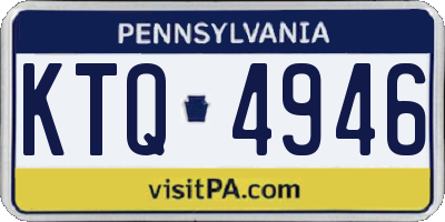 PA license plate KTQ4946