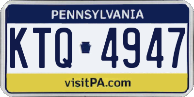 PA license plate KTQ4947