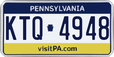 PA license plate KTQ4948