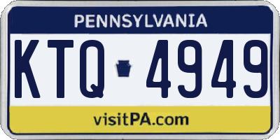PA license plate KTQ4949