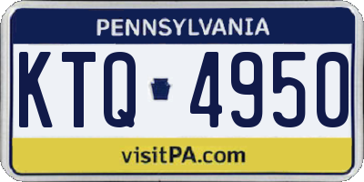 PA license plate KTQ4950