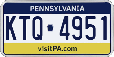 PA license plate KTQ4951