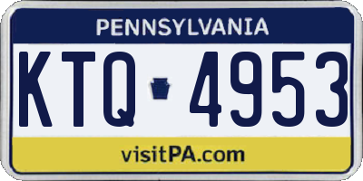 PA license plate KTQ4953