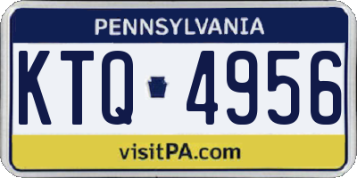 PA license plate KTQ4956
