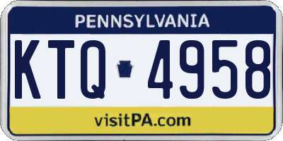 PA license plate KTQ4958